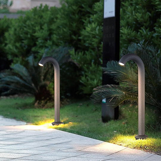 Curved Arch Aluminum LED Outdoor Path and Garden Light