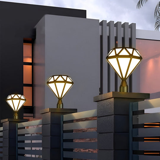 Unique Diamond Shaped LED Post Lights Outdoor Lights Waterproof Fence Post Lights