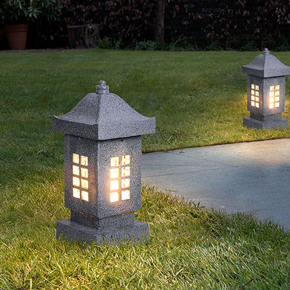 Sturdy Imitation Stone Outdoor LED Landscape Pillar Light