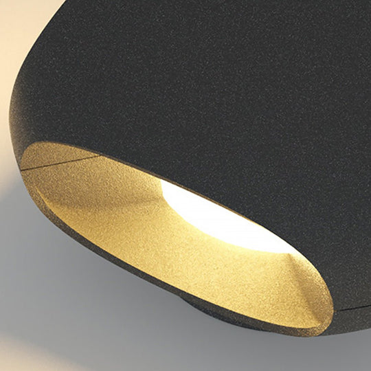 Square LED Outdoor Wall Light Waterproof Black