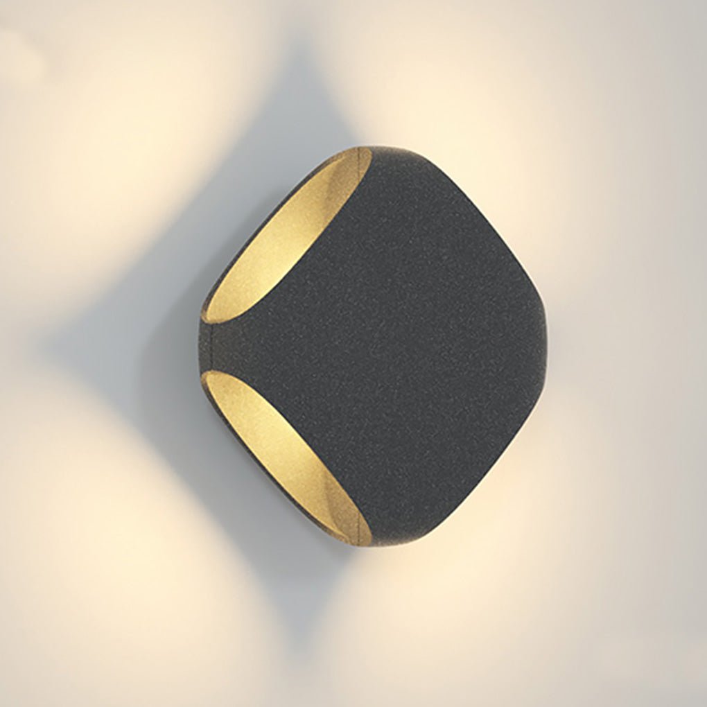 Square LED Outdoor Wall Light Waterproof Black