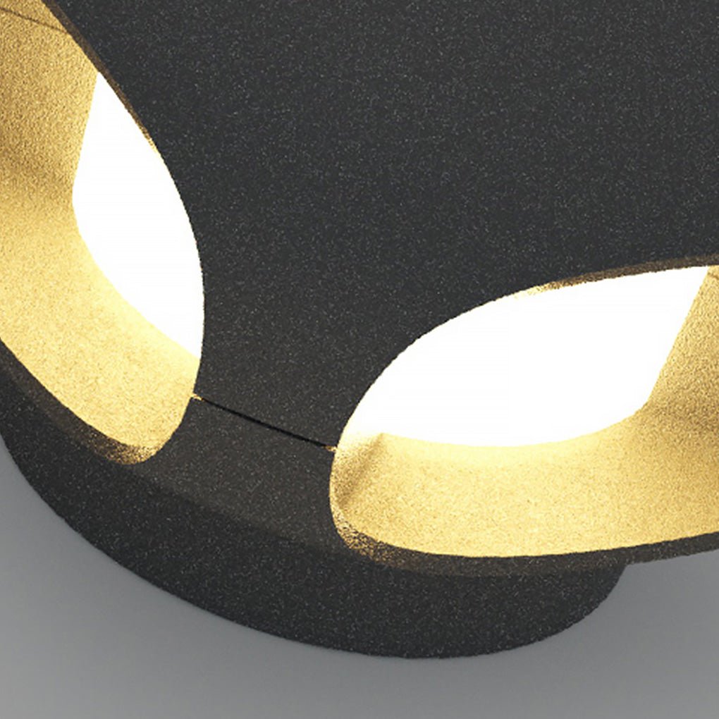 Square LED Outdoor Wall Light Waterproof Black
