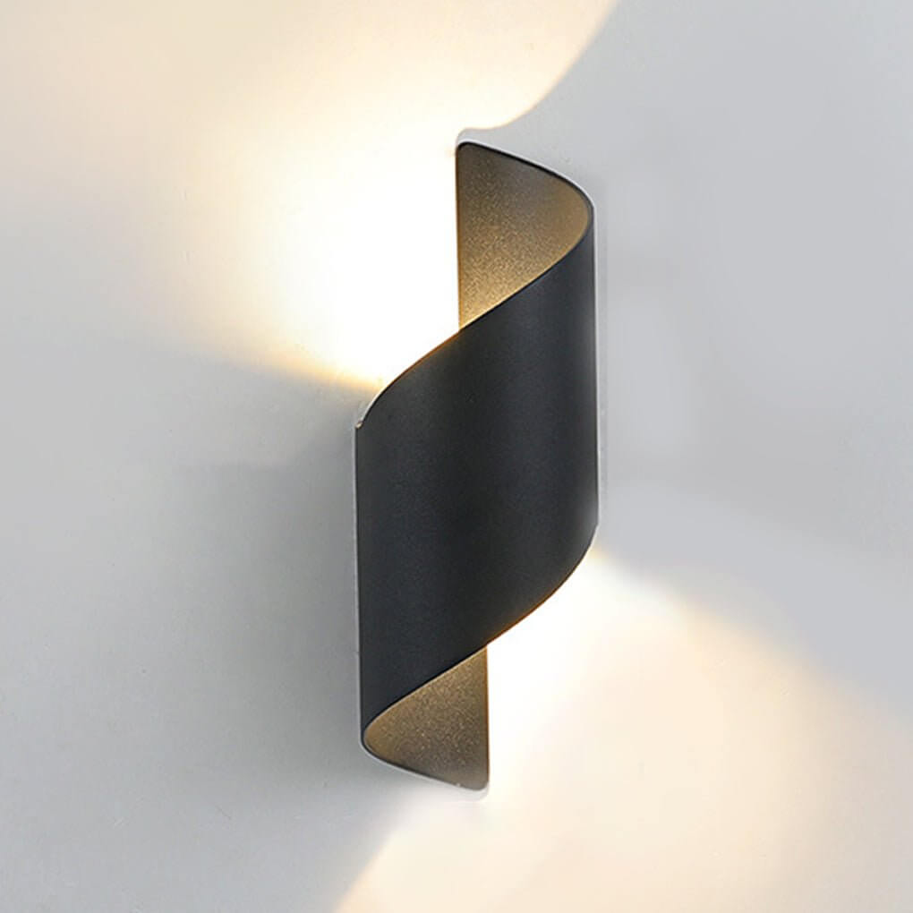 Spiral Design LED Waterproof Wall Light with Up and Down Lighting