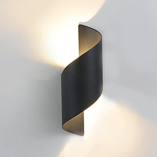 Spiral Design LED Waterproof Wall Light with Up and Down Lighting