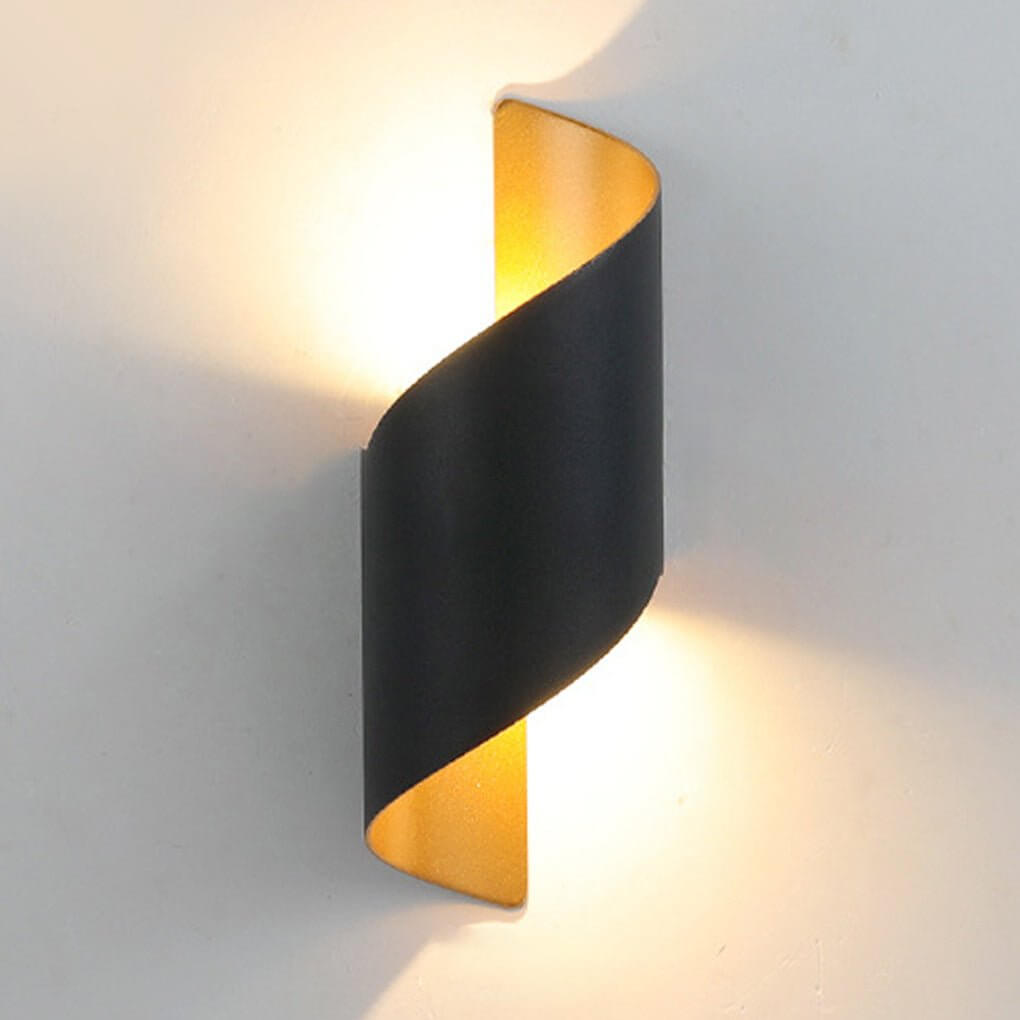 Spiral Design LED Waterproof Wall Light with Up and Down Lighting