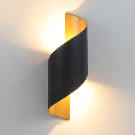 Spiral Design LED Waterproof Wall Light with Up and Down Lighting