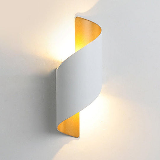 Spiral Design LED Waterproof Wall Light with Up and Down Lighting