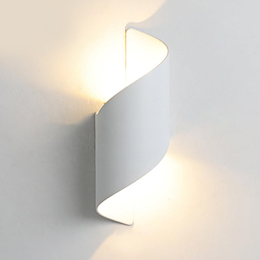 Spiral Design LED Waterproof Wall Light with Up and Down Lighting