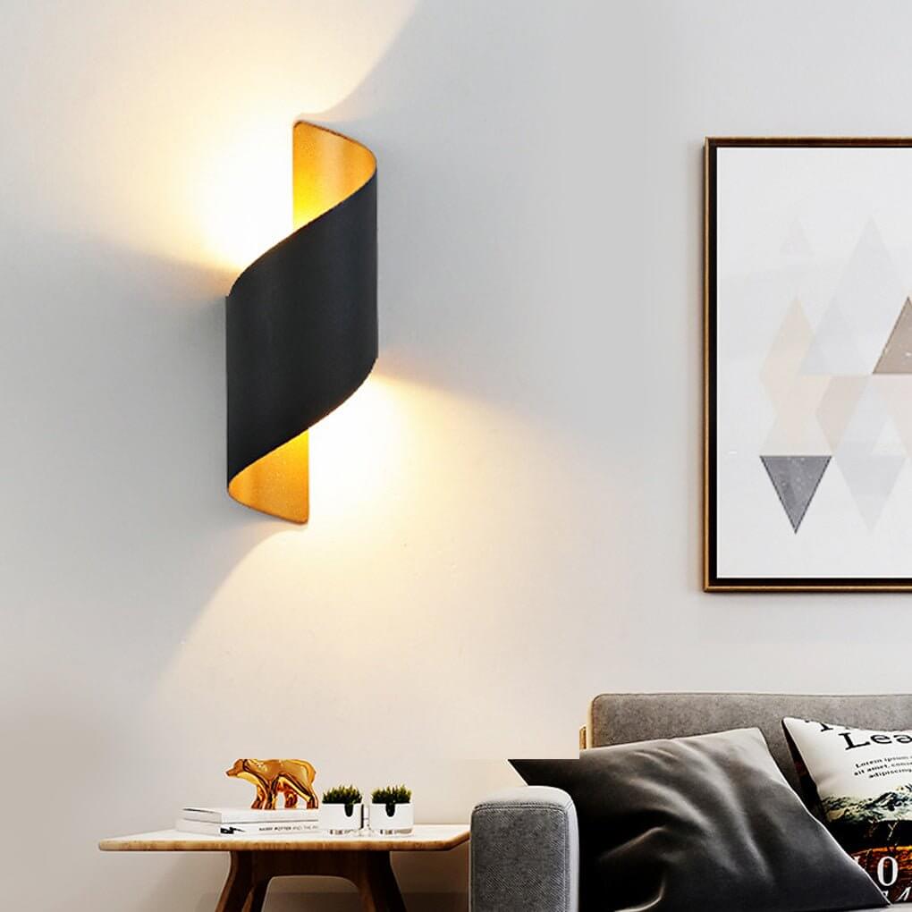Spiral Design LED Waterproof Wall Light with Up and Down Lighting