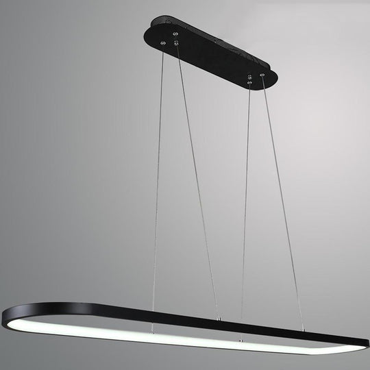 Rounded Rectangle LED Pendant Light for Kitchen