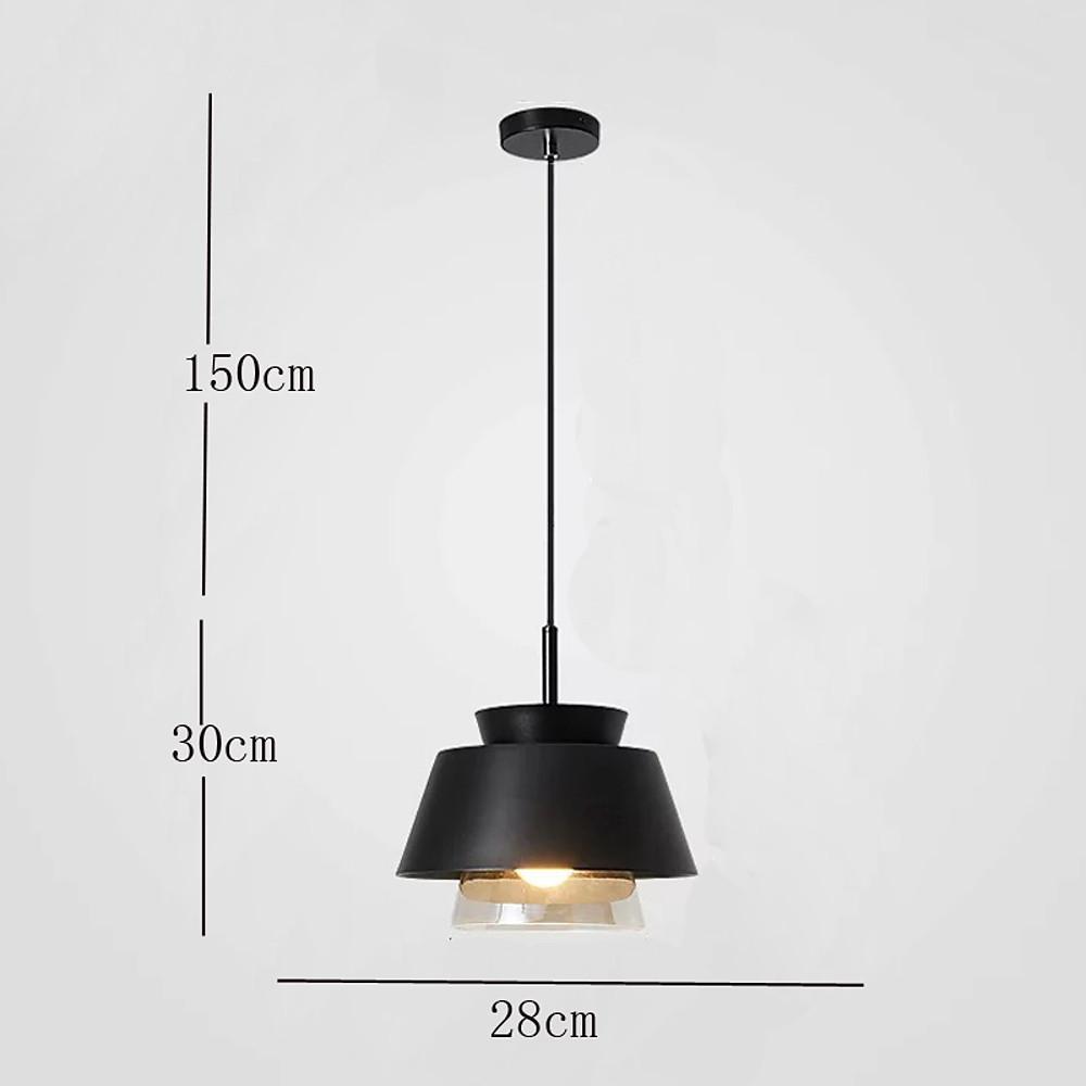 Traditional Metal Glass LED Modern Pendant Light Hanging Lamp