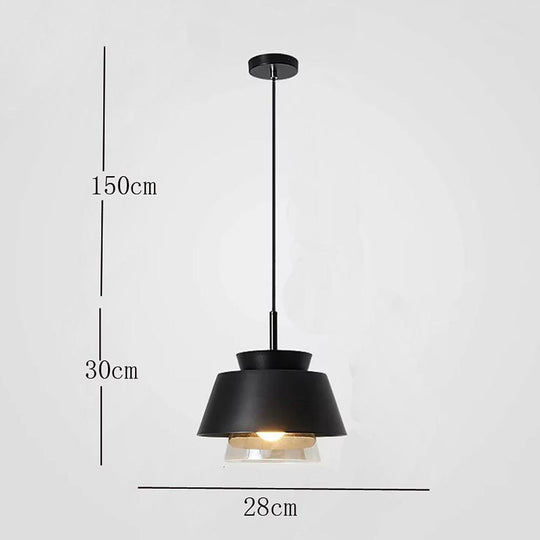 Traditional Metal Glass LED Modern Pendant Light Hanging Lamp
