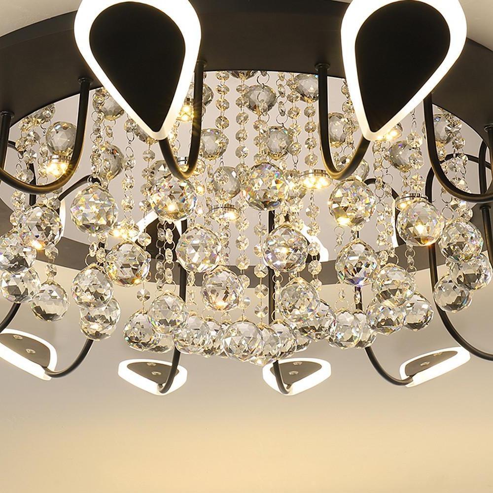 Creative Flower Shaped Dimmable LED Crystal Modern Ceiling Light
