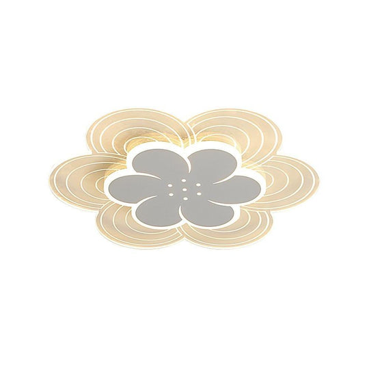 Flower Shaped Dimmable LED Modern Flush Mount Ceiling Light