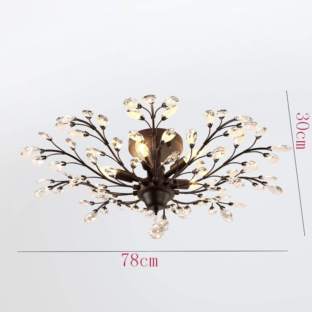 Unique Contemporary Crystal Flower Chandelier for Living Room