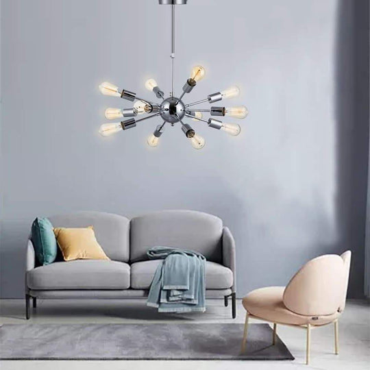Cluster Sputnik Chandelier – Mid-Century 18-Bulb Design