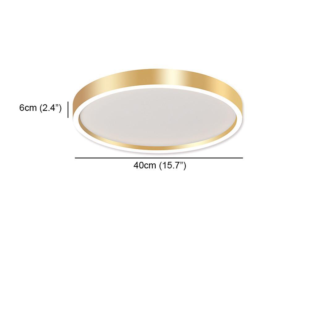 Circular Minimalist Metal Flush Mount LED Living Room Ceiling Light