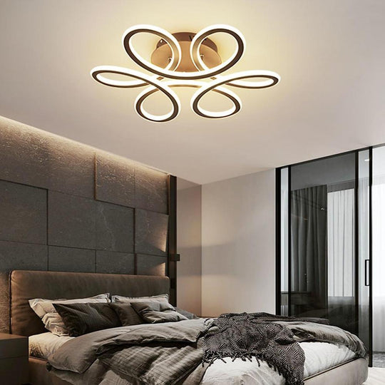 Swirl Flower Shaped Dimmable LED Flush Mount Ceiling Light