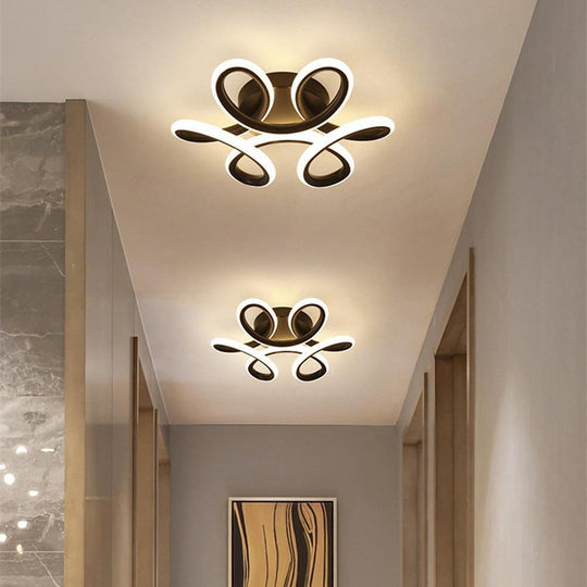 Waves Flower LED Modern Flush Mount Ceiling Light