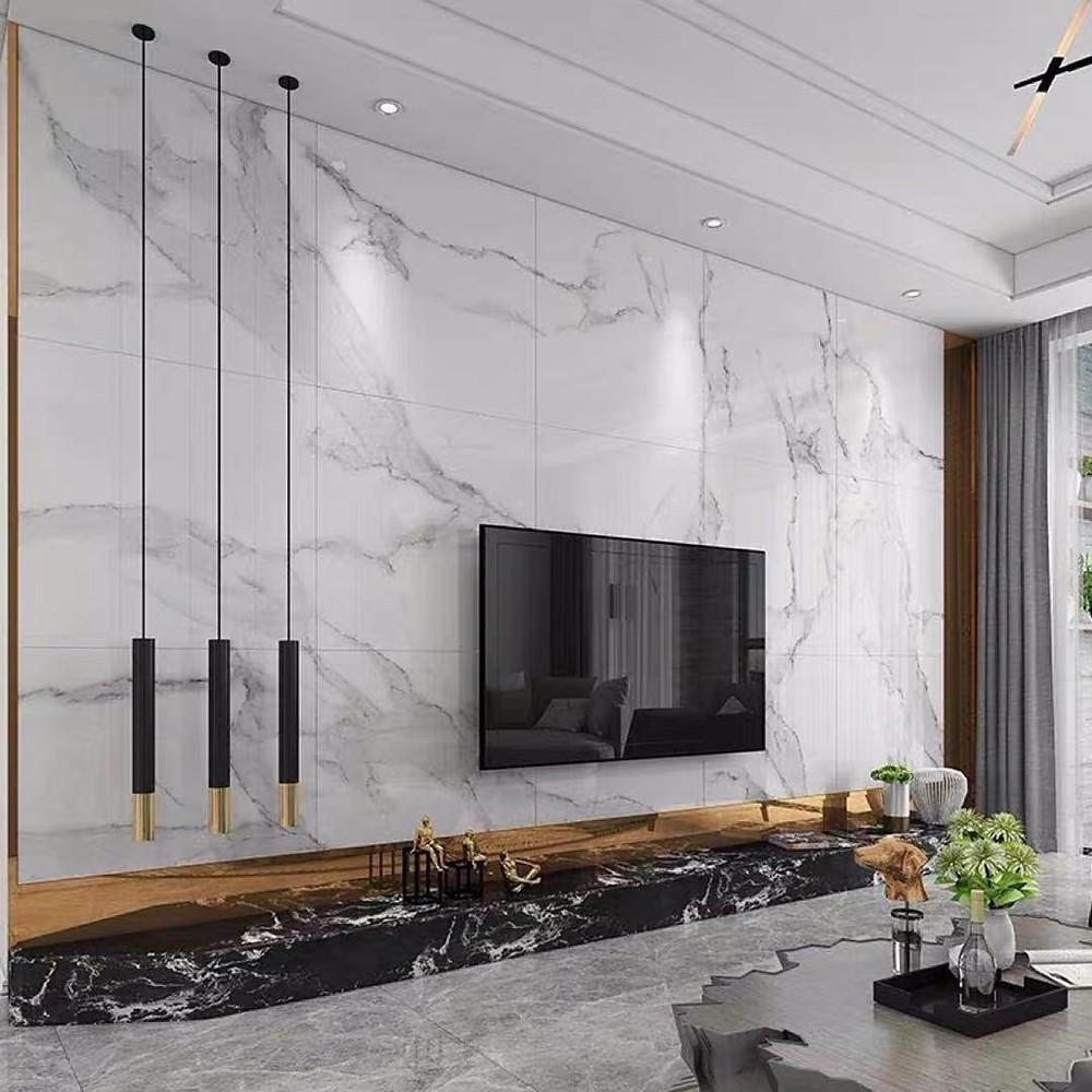 Elongated Cylinder Black and Gold LED Pendant Light