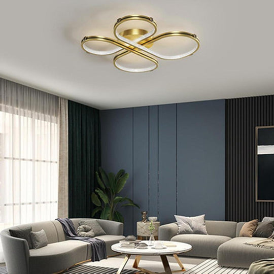 Circle Flower Design Dimmable LED Modern Ceiling Light