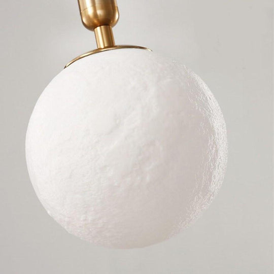 Modern Moon Globe Pendant Light Metal Acrylic Ceiling Light