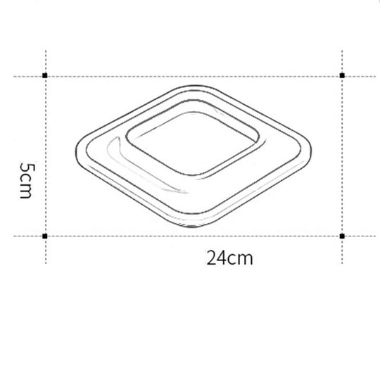 2 Light Square LED Flush Mount Ceiling Light