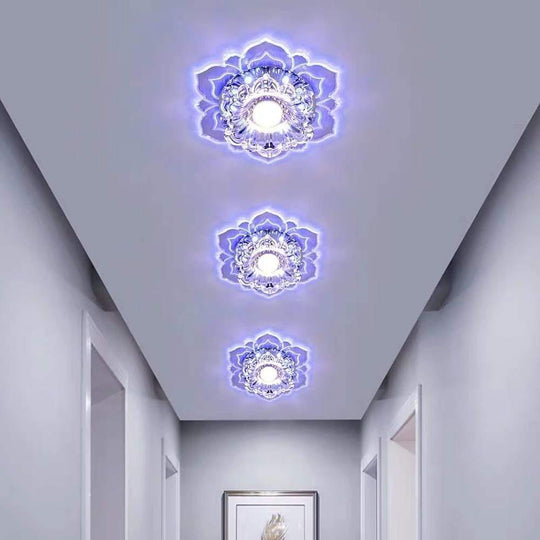 Floral Ornate LED Flush Mount Ceiling Light