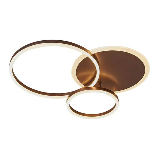 3 Layers LED Modern Circle Flush Mount Light 3 Color Dimmable 26" x 20"