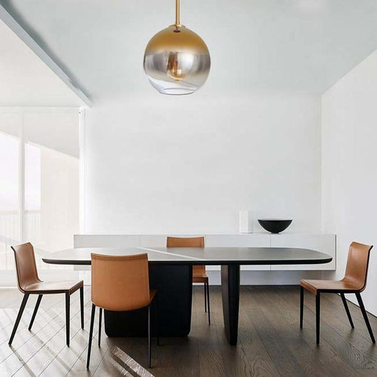 Modern Gradient Glass Globe LED Pendant Ceiling Light