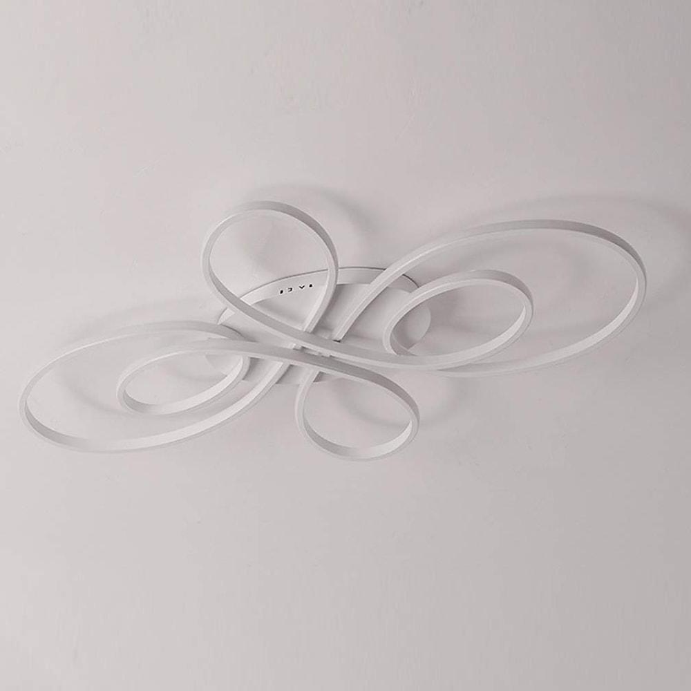 Artistic Curved Dimmable LED Modern Ceiling Light Chandelier Flush Mount Lighting