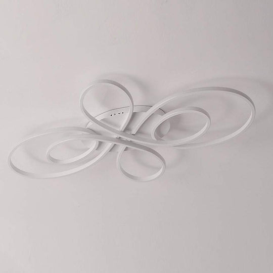 Artistic Curved Dimmable LED Modern Ceiling Light Chandelier Flush Mount Lighting