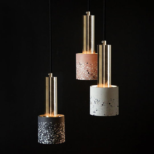 Cylinder Concrete LED Nordic Pendant Light