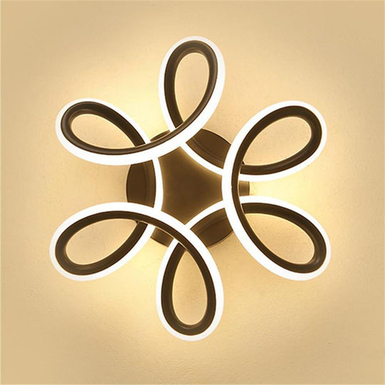 Waves Flower LED Modern Flush Mount Ceiling Light
