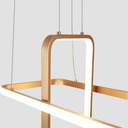 Rectangular LED Modern Chandelier Pendant Light Hanging Ceiling Light