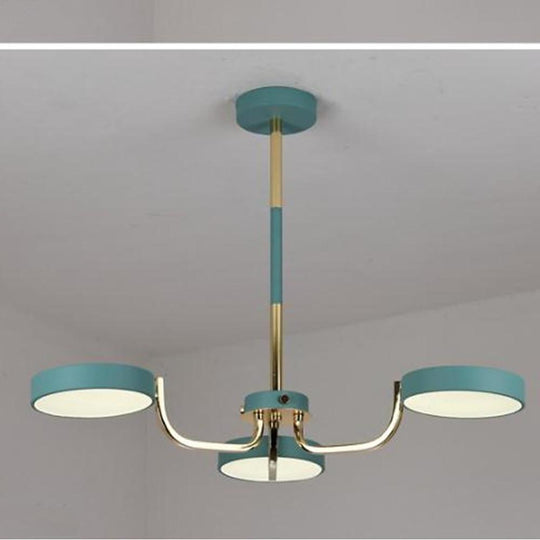 3 Lights Circular LED Modern Chandelier Kitchen Pendant Lighting