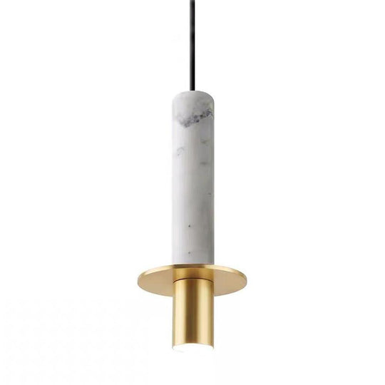 Cylindrical Glass Shade LED Pendant Ceiling Light