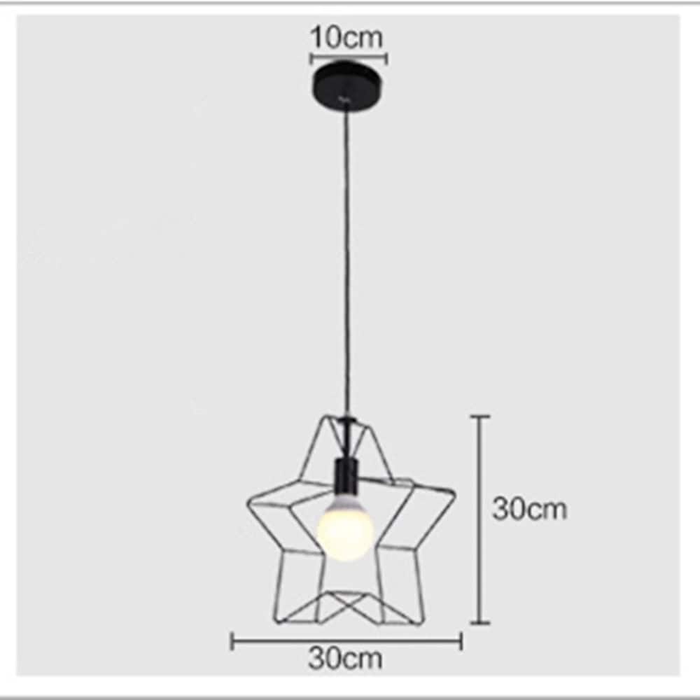 Minimalist Industrial Star Metal Pendant Light