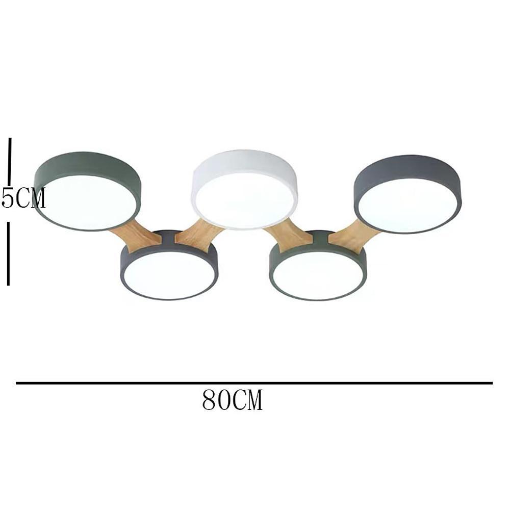 Circular 5-Light LED Industrial Flush Mount Ceiling Light