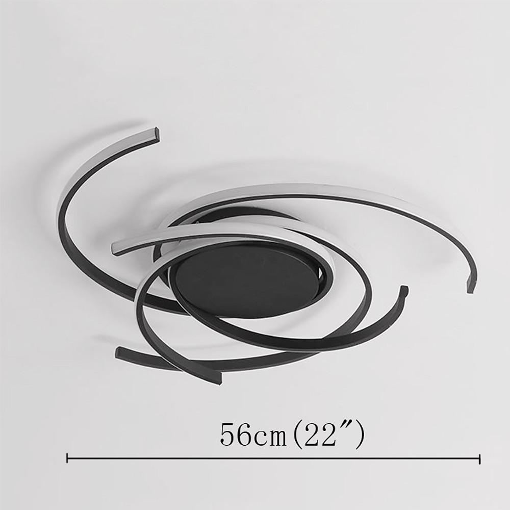 22" Scattered Semicircle Artistic Flush Mount LED Ceiling Light