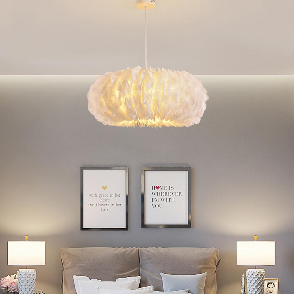 Feather Fairy Tale Theme Artistic Pendant Light for Bedroom