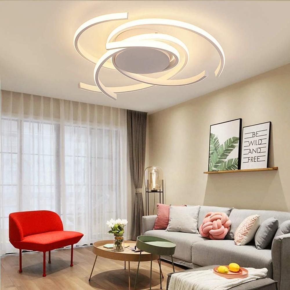22" Scattered Semicircle Artistic Flush Mount LED Ceiling Light