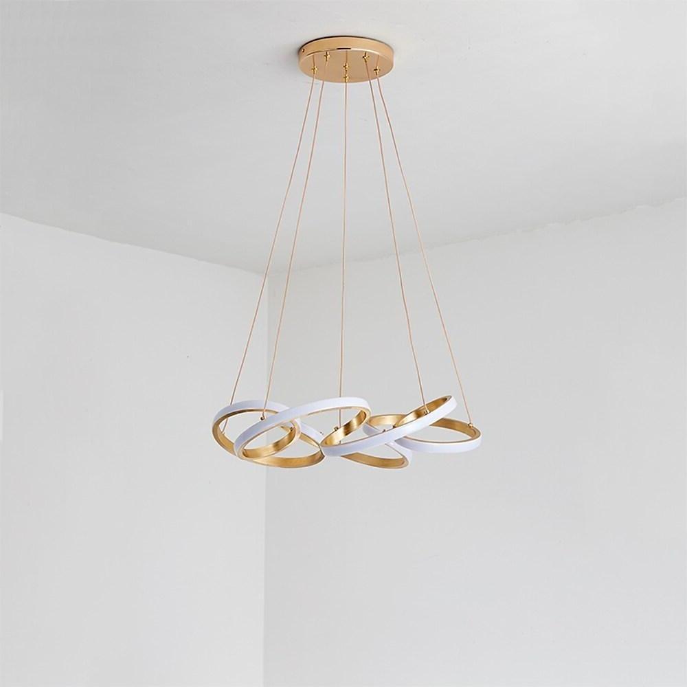 Interwoven Wave Design Chandelier Light – Mid Century LED Chandelier