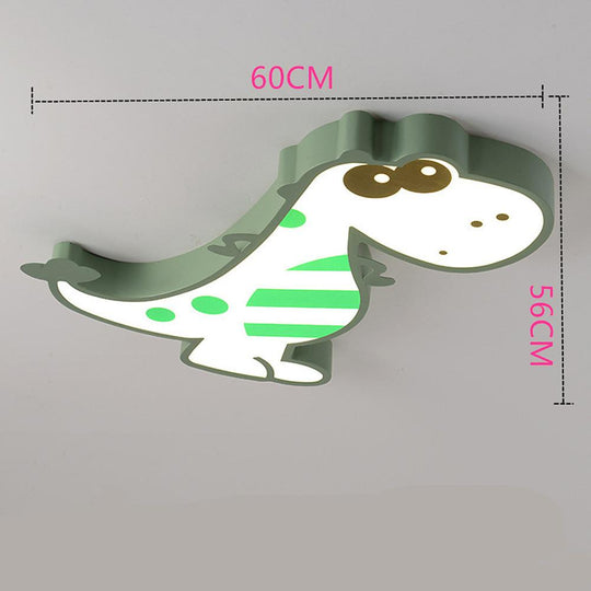 Cartoon Dinosaur Design LED Dimmable Nordic Flush Mount Ceiling Light