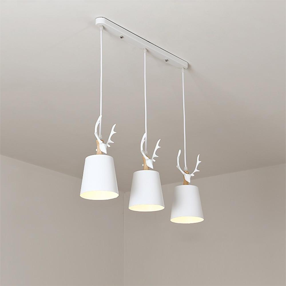 3 Light Antler Design LED Country Chandelier Hanging Ceiling Light