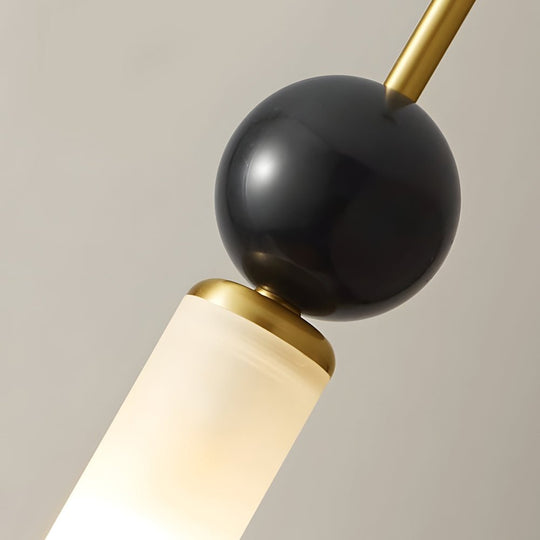 Vertical Marble Cylinder 1-Light Pendant Light