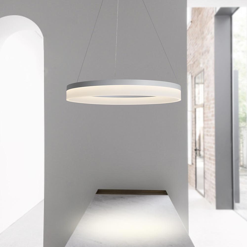 Circular Contemporary – Aluminum Acrylic LED Pendant Ceiling Light