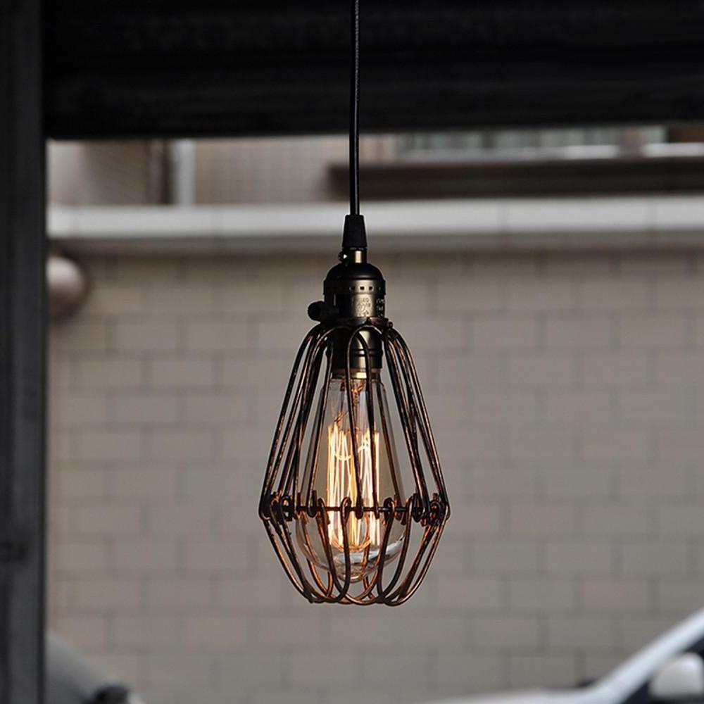 Industrial Metal Lantern Pendant Light