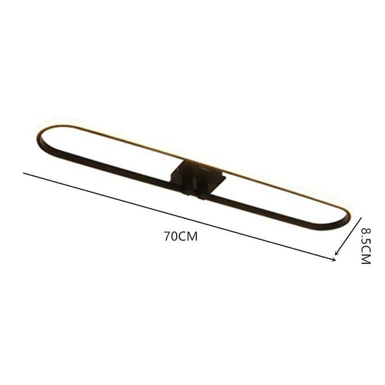 Rounded Rectangle Minimalist LED Flush Mount Ceiling Light