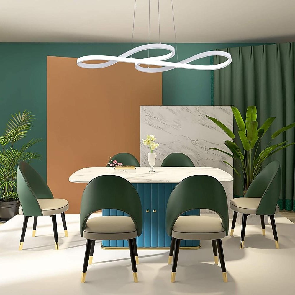Ribbon LED Pendant Light with Nordic Geometric Linear Design